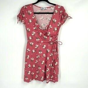 Hollister Mauve Floral Print Dress Size Medium